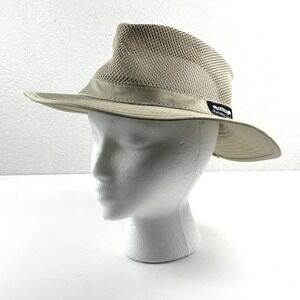 Panama Jack Safari Fedora Hat Mens Medium Khaki Good Mesh Breathable Sun Hat